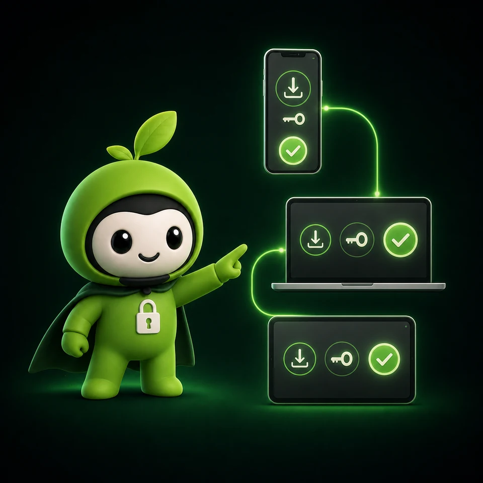Greeny показывает простой запуск сервера с телефона и компьютера